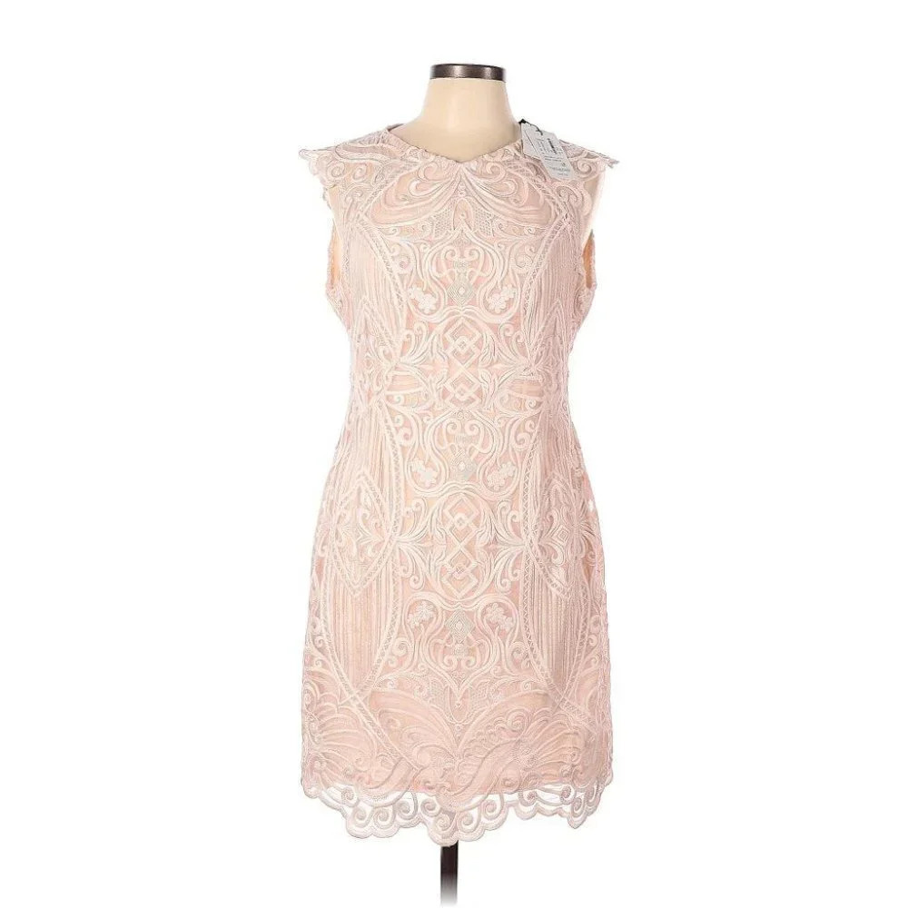 Reiss Roxanda Lace Bodycon Pink Dress 10 NWT $465